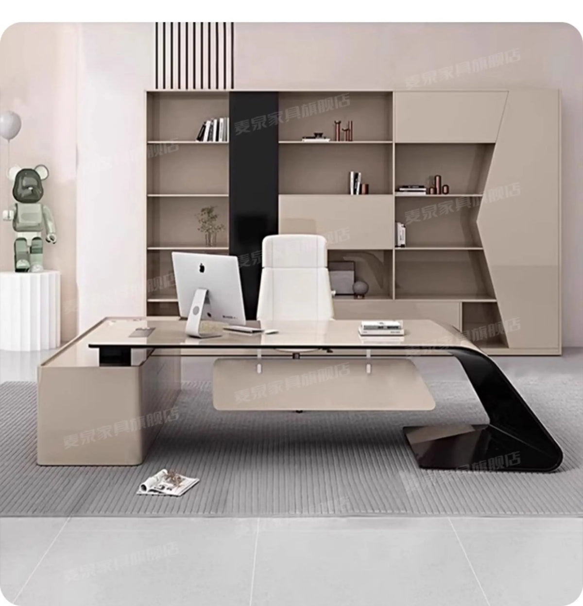 Luxury Home Office Desk Computer Gaming Shelves Folding Large Office Desk Executive Reception Mesas Escritorio Trendy Furniture