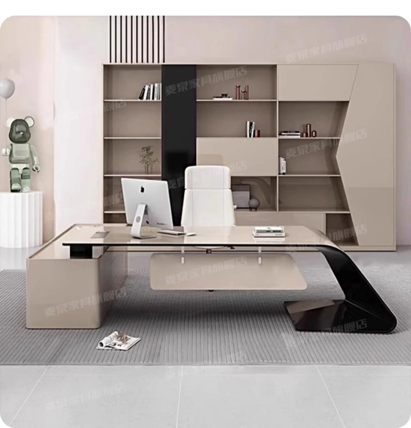 Luxury Home Office Desk Computer Gaming Shelves Folding Large Office Desk Executive Reception Mesas Escritorio Trendy Furniture