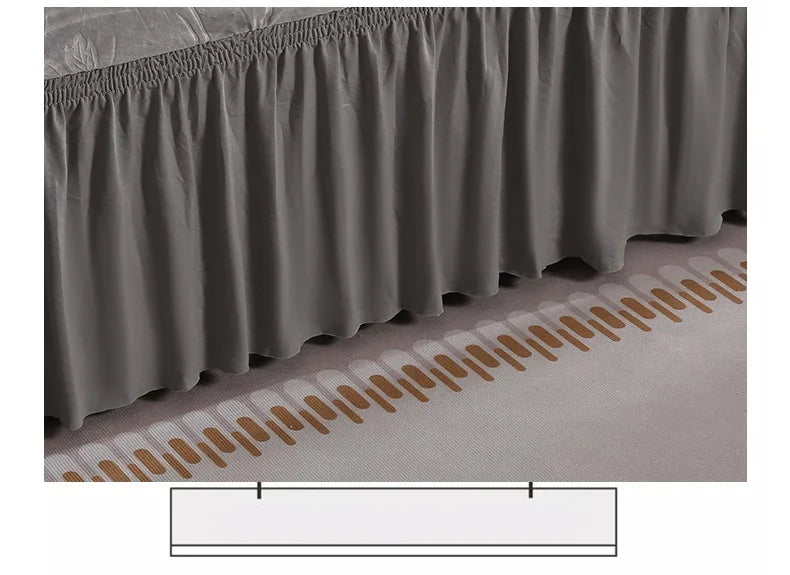 Luxury 1/2/3/4 Seater Slipcover with Elegant Skirt Solid Color Thickened Crystal Velvet Jacquard European Full Cover Non-Slip