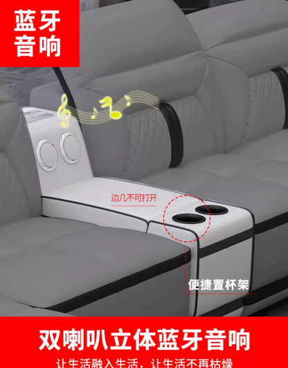 Multifunction Modern Sofas Genuine Leather Minimalist Electric Apartment Living Room Sofas Massage Comfortable Muebles Furniture