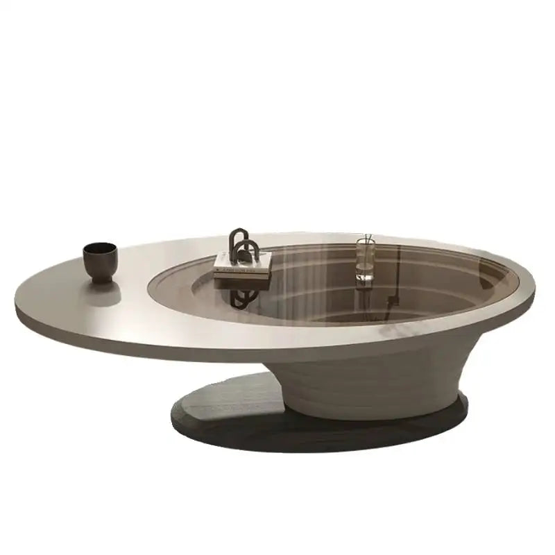Table basse unique beige, décoration irrégulière, style nordique, table basse moderne de luxe, gain de place, meuble de salon, mobilier de salon