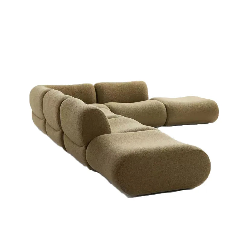 Module combination wabi-sabi wind living room sofa small apartment corner sofa