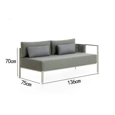 Modern Aluminum Garden Sofa Set - Durable and eco-friendly outdoor furniture with optional PE rattan frame