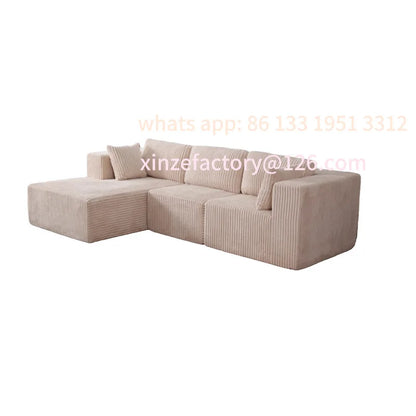 Customizable vacuum compression sofa folding Italian simple sitting and sleeping large apartment living room corduroy popularity