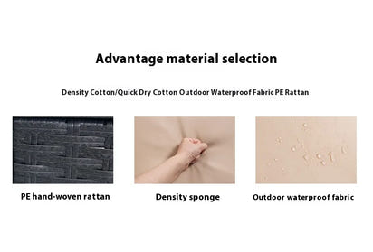 Wholesale Outdoor High Quality Sofa Rattan Sofa Garden Dining Sofa Outdoor Patio Furniture