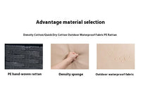 Wholesale Outdoor High Quality Sofa Rattan Sofa Garden Dining Sofa Outdoor Patio Furniture