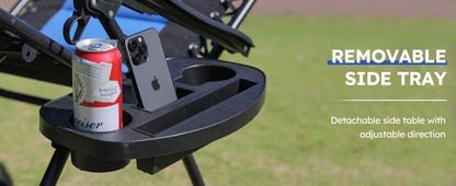 Oversized Padded Zero Gravity Lounge Chair, Foldable Patio Anti Gravity Reclining Chairs Folding Lawn Recliner Support 350 LBS