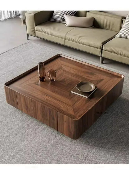 Nordic Solid Wood Coffee Tables Modern Coffee Tables for Living Room Furniture Design Sofa Side Tea Tables Organizer Drawers