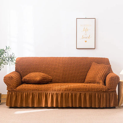 Fabric Skirt 2/3 Seater Sofa Cover 140-230cm Full Package Single Universal Elastic Sofa Slipcovers American Rustic Four Seasons