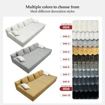 Ultra Vacuum Rolled Couch for Villa Upholstered Furniture Set Super Large & Super Soft Pure Sponge Fabric Compressed Sofa