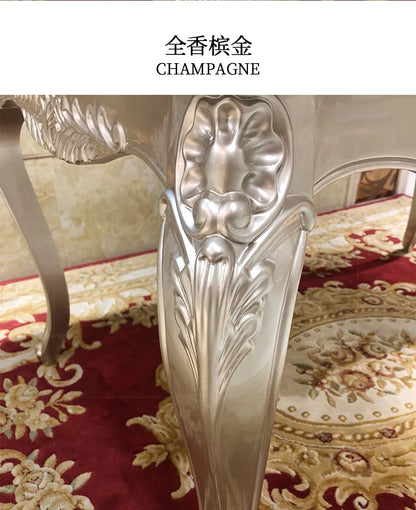 A07 French solid wood dining table and chair combination luxury carved dining table household rectangle