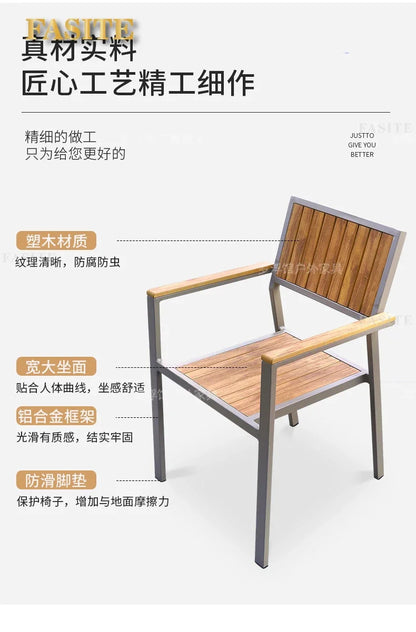 Courtyard table and chair outdoor balcony waterproof and sunscreen garden outdoor leisure table and chair combination