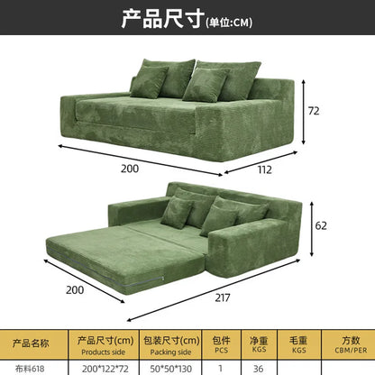 Compressed double-layer striped sofa sponge integrated forming small apartment folding vacuum roll compression sofa factory
