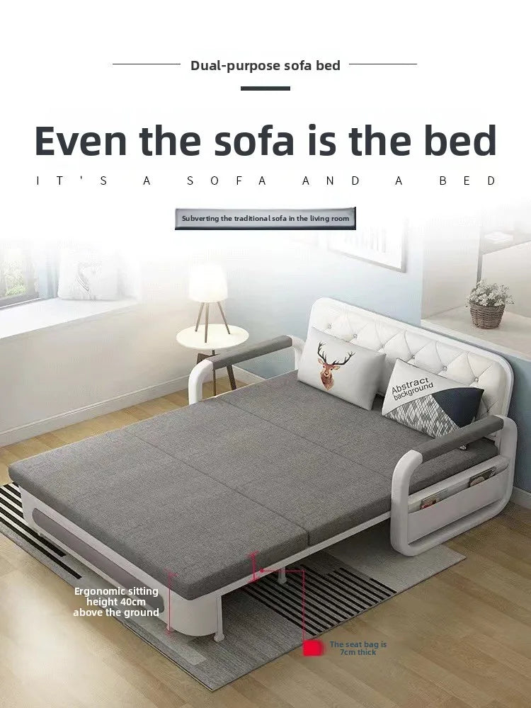 retractable small apartment living room, push pull single double sofa foldable