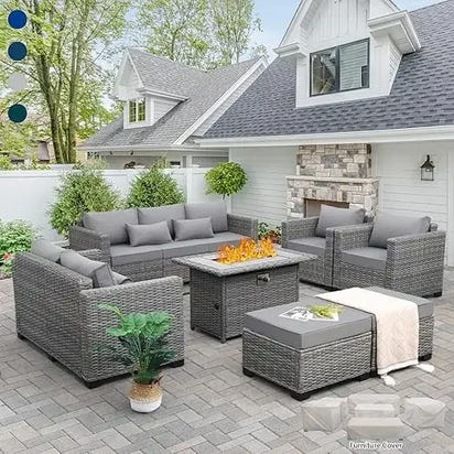 Outdoor Furniture Sets Patio Furniture Set With Fire Pit Patio Couch Outdoor Chairs Propane Fire Pit Table #