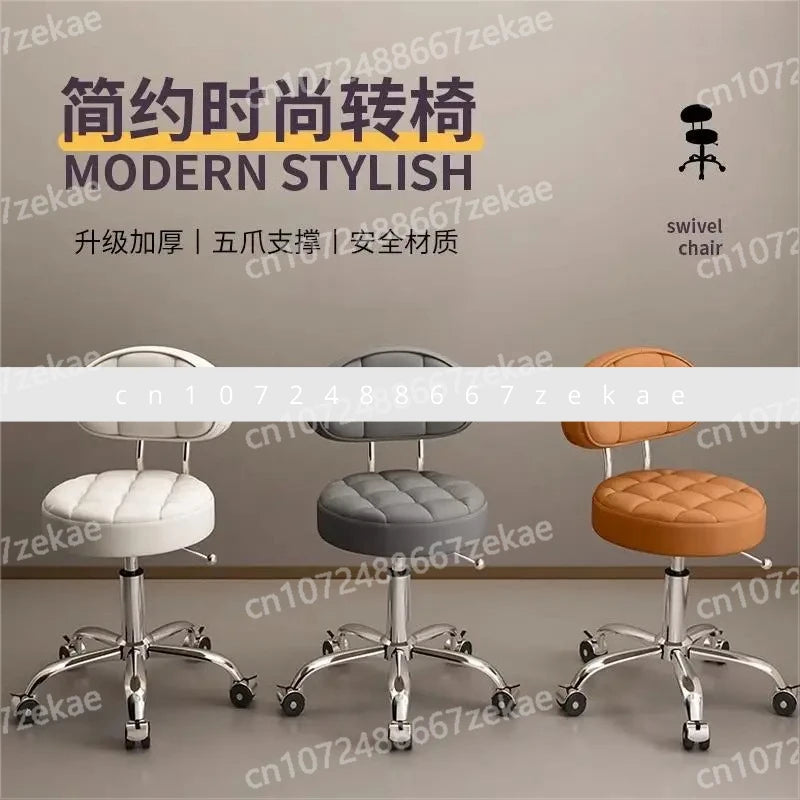 Adjustable Nail, Makeup, Hairdressing Shop, Student Stool, Beauty Salon Special Stool, Roller Bar Chair