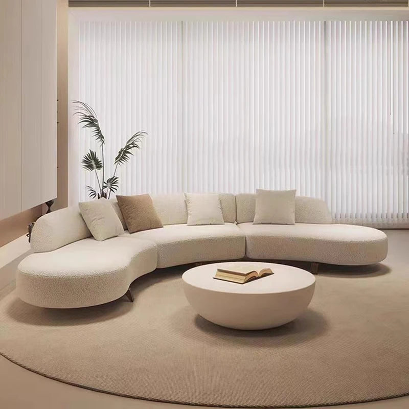 Curved Modern Soft Unique Sofa Kawaii Wood Foam Nordic Luxury Sofa Sectional Lounge Designer Divano Letto Living Room Furniture