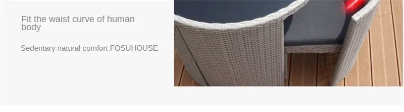 Balcony Rattan Garden Furniture Set 3-piece Patio Leisure Table and Chairs Courtyard Terrace Outdoor Round Table and Chairs T