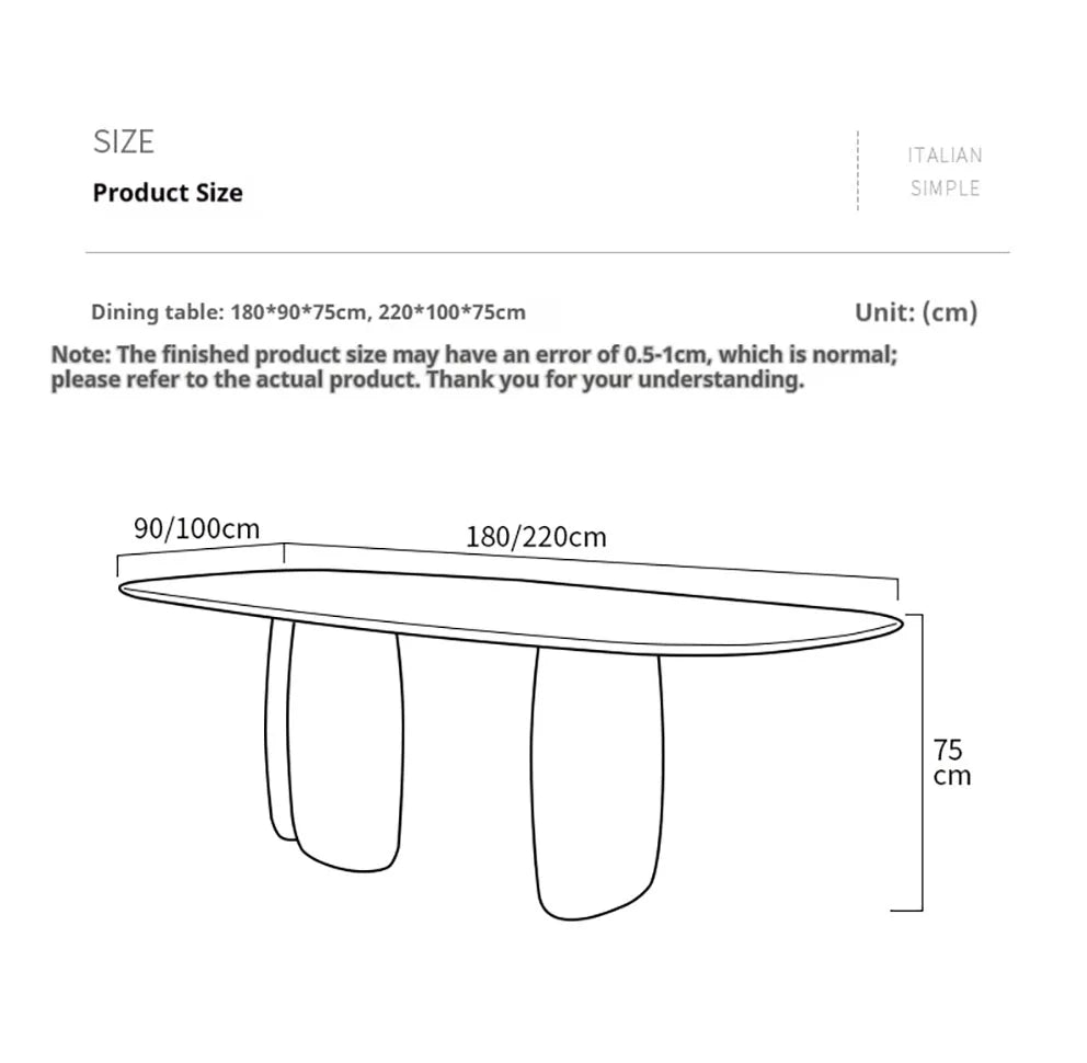 Italian Minimalist Marble Dining Table, Nordic Designer Modern Kitchen Table for Home, Customizable, Safe,, Artful Style