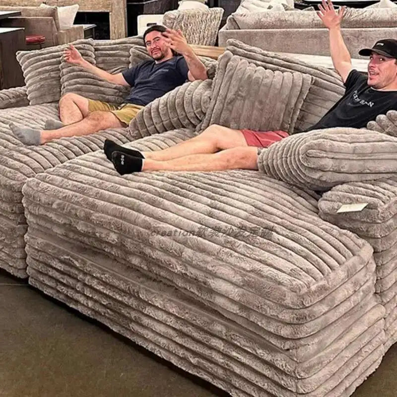 Light luxury lazy sofa thick velvet cloud sofa large sitting deep removable and washable combination living room 2024 new