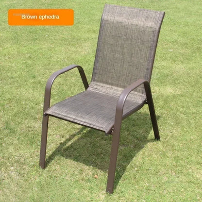 Nordic Beach Chairs Home Leisure Back Armchairs Outdoor Courtyard Balcony Waterproof and Sunscreen Iron Chair Outdoor Furniture