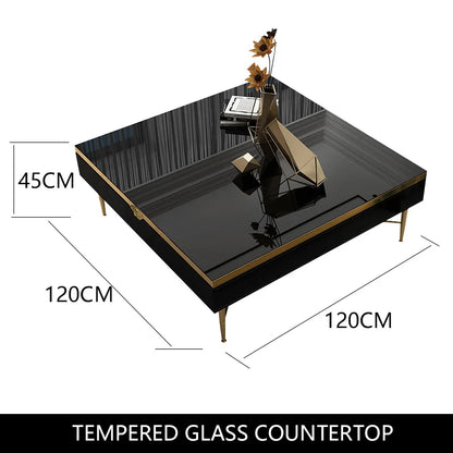 Modern Morocco New Classical Postmodern Square Stainless Steel Coffee Table Tea Table for Living Room