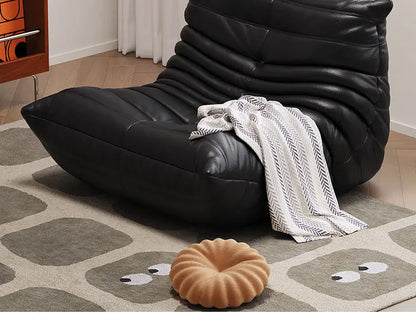 Caterpillar leather sofa togo lazy sofa can lie down and sleep modern light luxury single recliner living room sofa