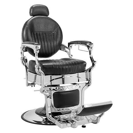 Vintage Heavy Duty Barber Chair Hydraulic Recline with Headrest 360° Rotatable Professional Salon Chair Supports up to 700 Lbs