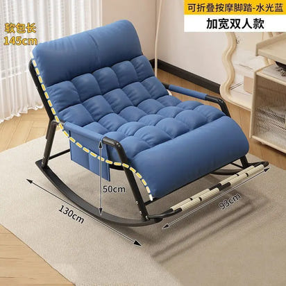 Recliner Rocking Chair Sitting and Sleeping Dual-purpose Double Lunch Break Chair Balcony Home Leisure Lazy Sofa Chair Ergonomic