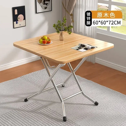Furniture Folding  Dining Table Home Rental House Simple Small Apartment Dining Round  Foldable Outdoor Stall Small Square Table