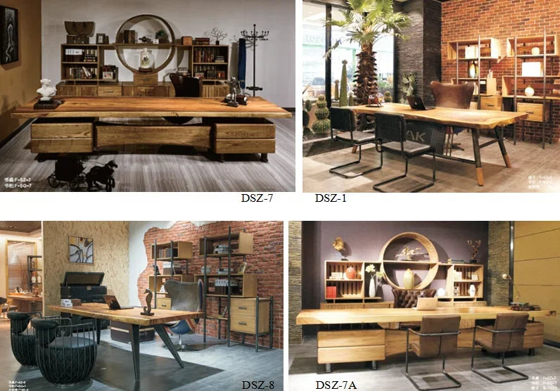 Vintage Solid Wood Bar Furniture Set