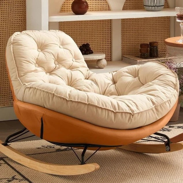 Recliner Comfortable Thickened Wo-od Penguin Rocking Chair Living Room Bedroom Balcony Ho-me Leisure Lazy Sofa Style For Single
