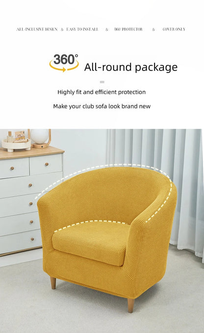 Corn Kernels Elastic Semi-Single Round Sofa Cover With Cushion Cover, Booth Cover, Cover Towel, Dust Cover