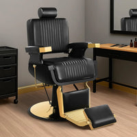 Vintage Barber Chair, Recline Hair Salon Hairdresser Chair with Removable Headrest, 360 Swivel Shampoo Beauty Salon Spa Styling