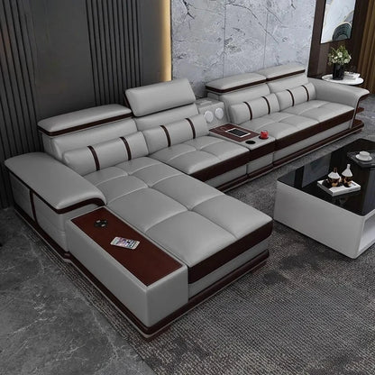 Multifunction Apartment Sofas Recliner Luxury Massage Comfortable Sofas Leather Electric Canape Salon De Luxe Home Furniture