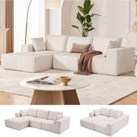 108” Modular Sectional Sofa, Cloud Sectional Couch with Deep Seat, Modern Modular L-Shape Sofa Couch with Chaise,Upholstered Bon