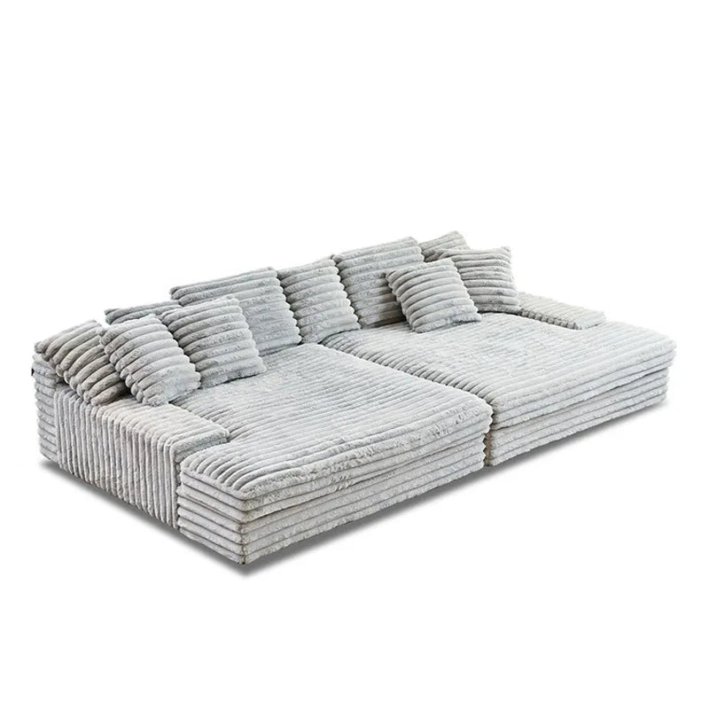 Modern Vacuum Compressed Sofa Plush Corduroy Sectional Sofa Living Room Bedroom Recliner Lazy Combination Sofa Bed Furniture