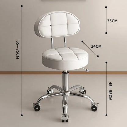 Professional Beauty Salon Chairs Backrest Barber Pedicure Chair Lifting Manicure Hairdresser Hair Salons Wheel Stool Furniture
