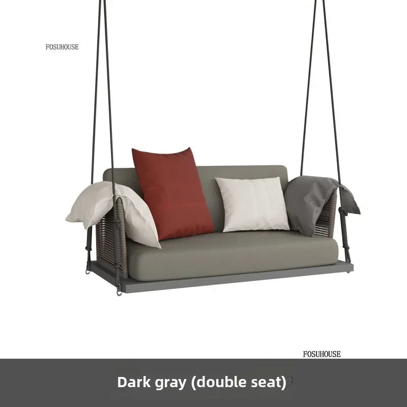 Nordic Patio Swings Indoor Balcony Hanging Basket Chair Home Single Double Rope Hanging Basket Hanging Chairs Outdoor Furniture