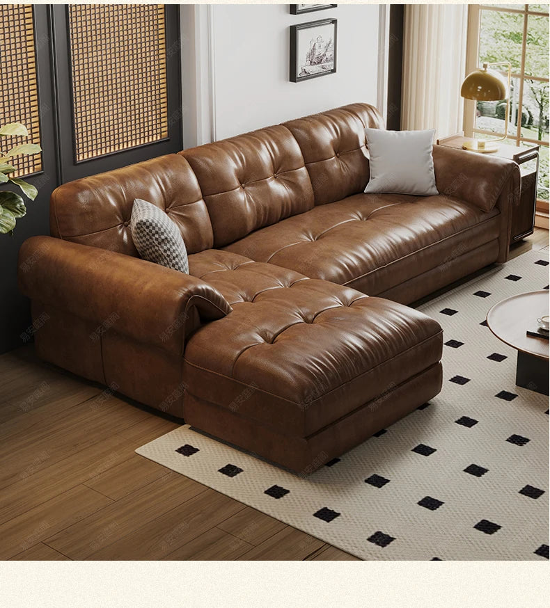 French leather Sofas Living Room family nordic minimalist Sofas luxury europe salas y sofas muebles economicos home Furniture