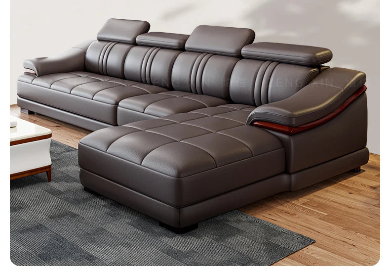 Nordic Genuine Leather Sofas Luxury Armchairs Cinema Comfortable Sofas Living Room Design Fauteuils Salon Home Furniture