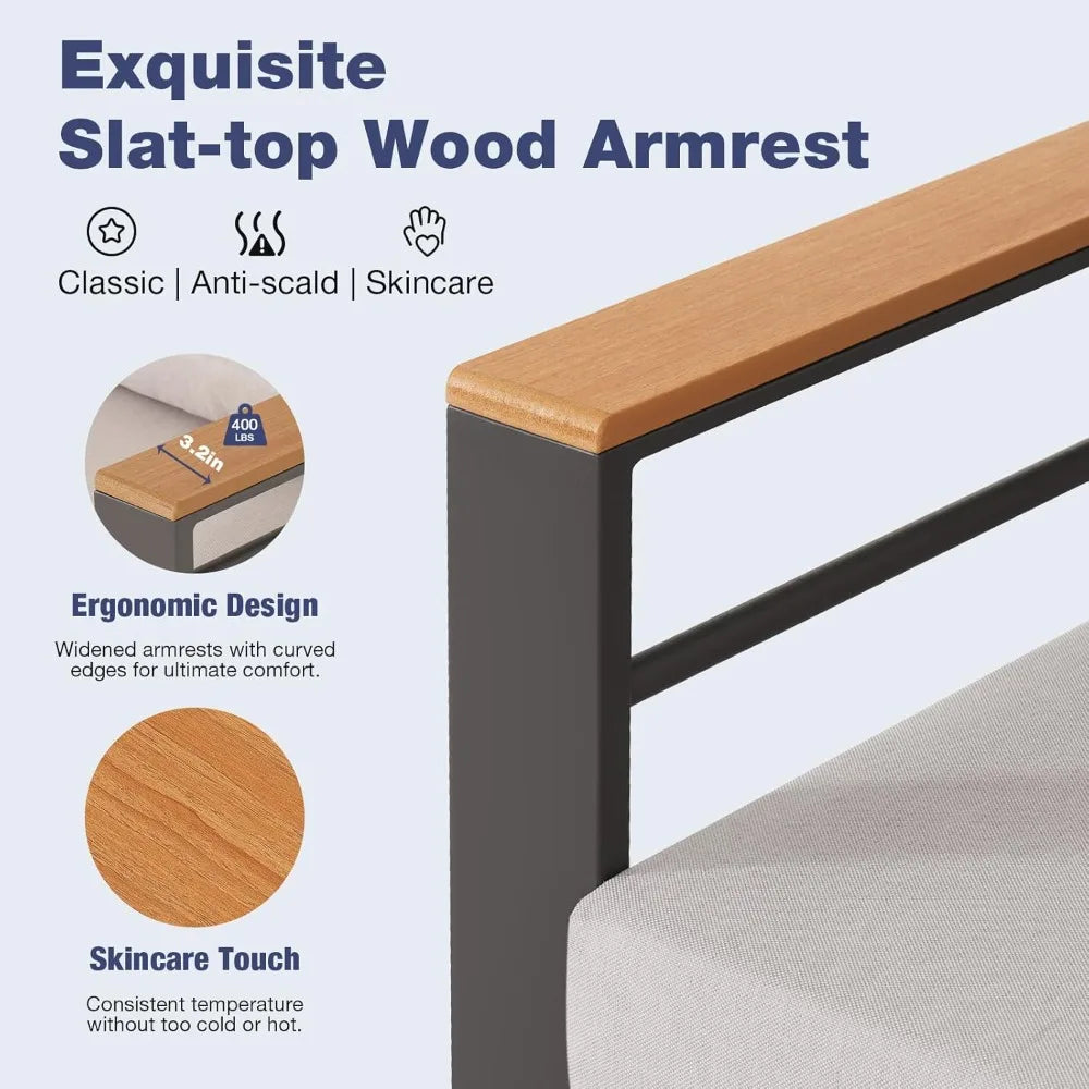 Aluminum Patio Furniture Set 7 Seats, Oversized Outdoor Sectional with Washable Thick Cushions, Coffee Table and Waterproof Cov