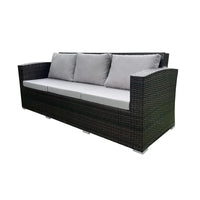 Garden outdoor beach rattan weaving leisure sofa chair outdoor furniture outdoor three-person rattan chair sofa
