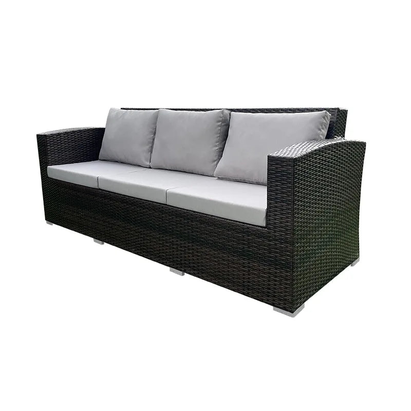 Garden outdoor beach rattan weaving leisure sofa chair outdoor furniture outdoor three-person rattan chair sofa