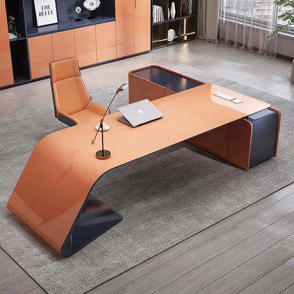 Fashionable Creative Office Desk Light Luxury Supervisor Manager Office Desk Accent Art Office Furniture Der Schreibtisch XYOD
