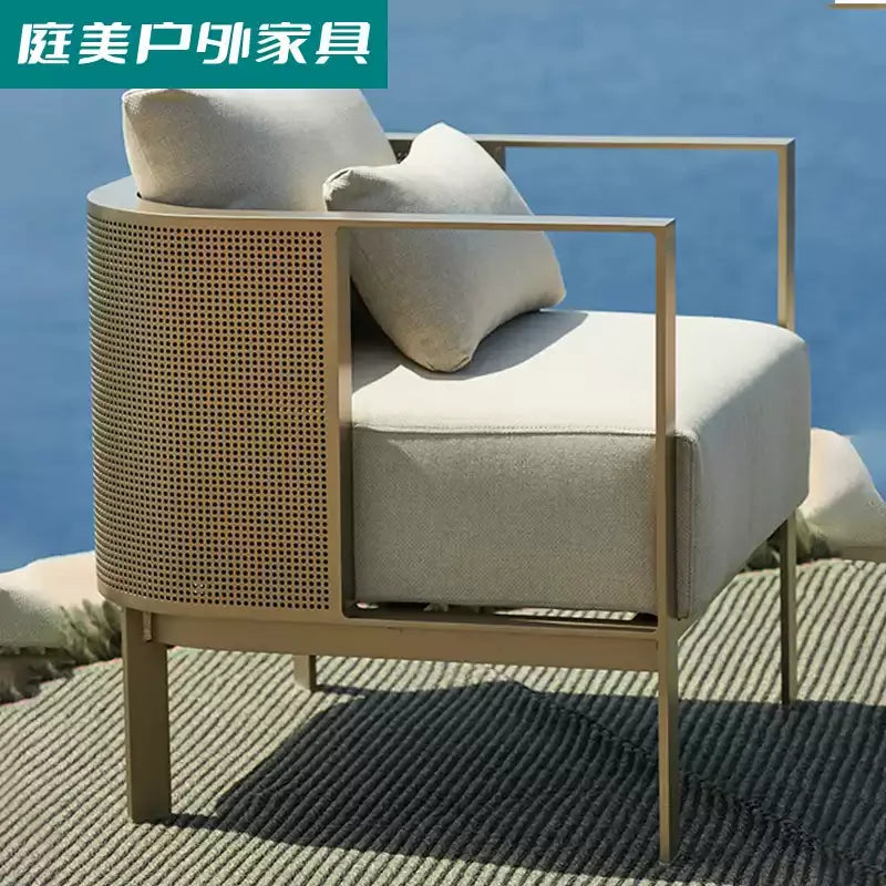 Outdoor furniture courtyard open-air garden outdoor waterproof and sun-proof balcony villa hotel simple leisure sofa combination