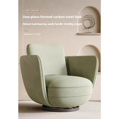 Modern Barrel Swivel Chair 360 Chenille Fabric Accent Chair Upholstered Lounge Chair for Living Room Bedroom Office Waiting Room