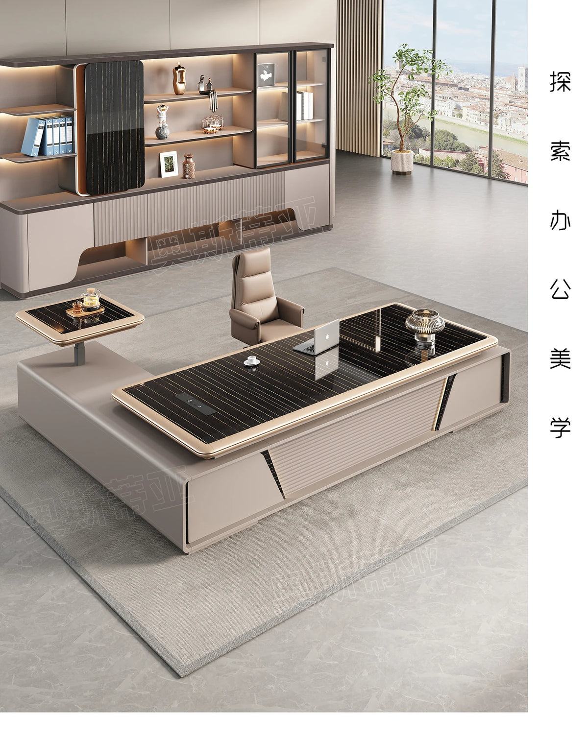 Lift luxury boss table Minimalist Modern Leadership Office Furniture Manager computer desks escritorios de computadora furniture