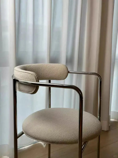 Modern Stainless Steel Dining Chair Designer Dining Chair Home Furniture Bauhaus Single Person Chair Medieval Negotiation Chair