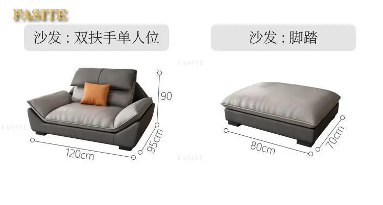 Nordic leave-in light luxury technology cloth sofa modern simple living room fabric latex minimalist sofa